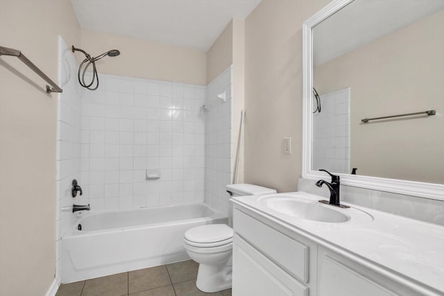 71 N Merryweather Cir, Conroe, TX 77384 - bathroom with tile patterned flooring, vanity, and tub / shower combination