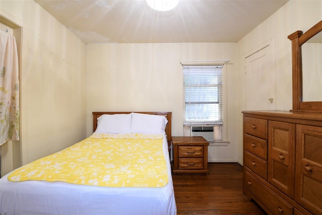 3614 Billingsley St, Houston, TX 77009 - bedroom featuring dark wood-type flooring and cooling unit