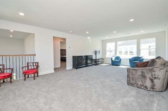 9522 Rialto Creek Dr, Cypress, TX 77433 - living room with carpet floors and recessed lighting