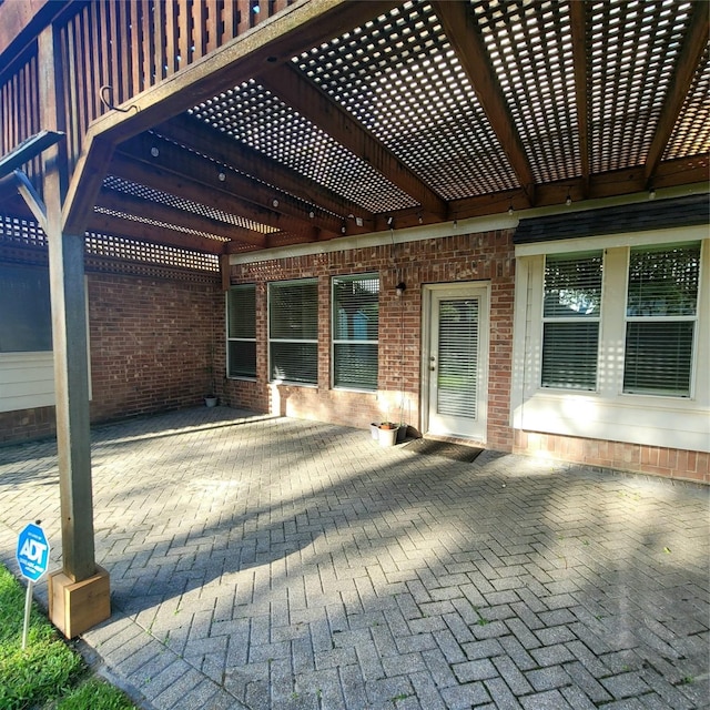 110 Greenridge Cir, League City, TX 77573 - view of patio / terrace featuring a pergola