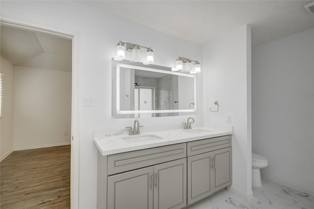 7502 Dawnbriar Ct, Houston, TX 77489 - full bathroom featuring double vanity and toilet
