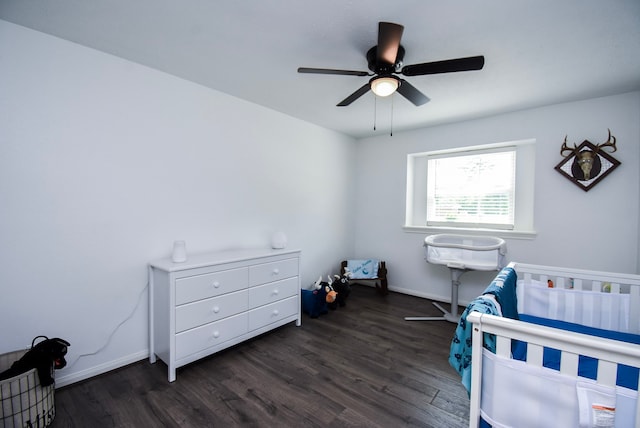 718 River Plantation Dr, Conroe, TX 77302 - bedroom featuring wood finished floors and a ceiling fan