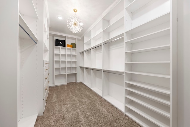 3971 Rolling Thicket Dr, Spring, TX 77386 - spacious closet with carpet flooring and a chandelier