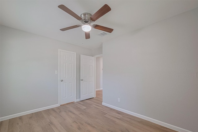 12210 Palmbeach St, Houston, TX 77034 - unfurnished bedroom with light wood-style floors and ceiling fan