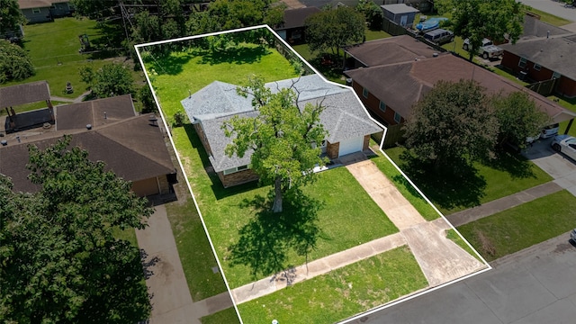 12210 Palmbeach St, Houston, TX 77034 - aerial view of residential area featuring property boundaries highlighted