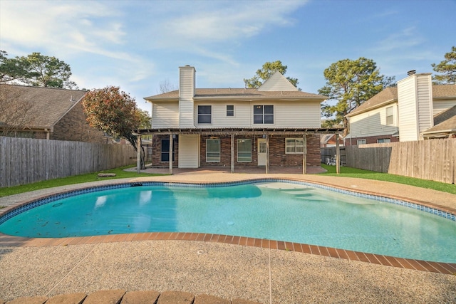 18035 Berry Branch Dr, Houston, TX 77084 - view of pool featuring a fenced backyard and a patio