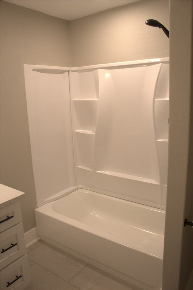 5105 Oak Ave, Pasadena, TX 77503 - bathroom featuring vanity, tile patterned floors, and bathing tub / shower combination
