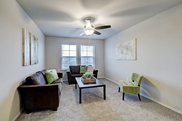 14242 W Pine Heart Dr, Conroe, TX 77302 - living room with ceiling fan and carpet