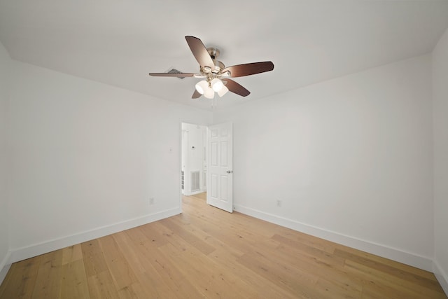 5730 Chrystell Ln, Houston, TX 77092 - unfurnished room with light wood finished floors and a ceiling fan