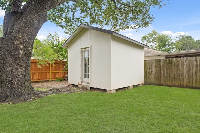 5730 Chrystell Ln, Houston, TX 77092 - view of shed featuring a fenced backyard