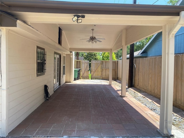 3226 Brookston St, Houston, TX 77045 - view of patio / terrace featuring ceiling fan