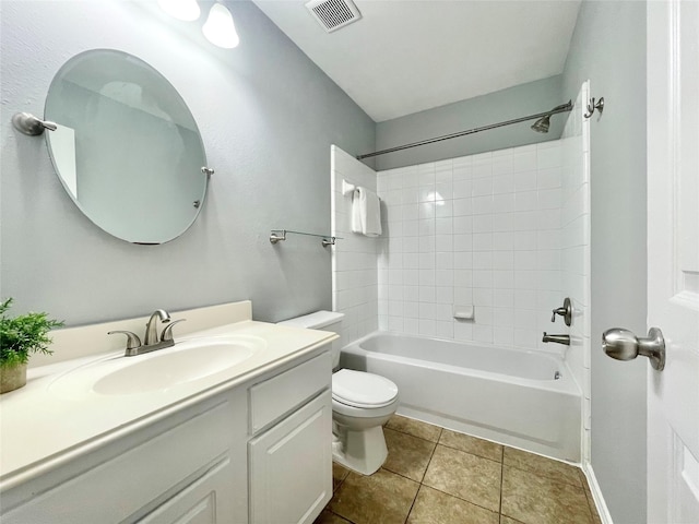 46 Marble Rock Pl, The Woodlands, TX 77382 - full bathroom featuring vanity, shower / bath combination, and tile patterned flooring