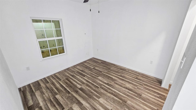 2235 Hutton St, Houston, TX 77026 - unfurnished room with wood finished floors and ceiling fan