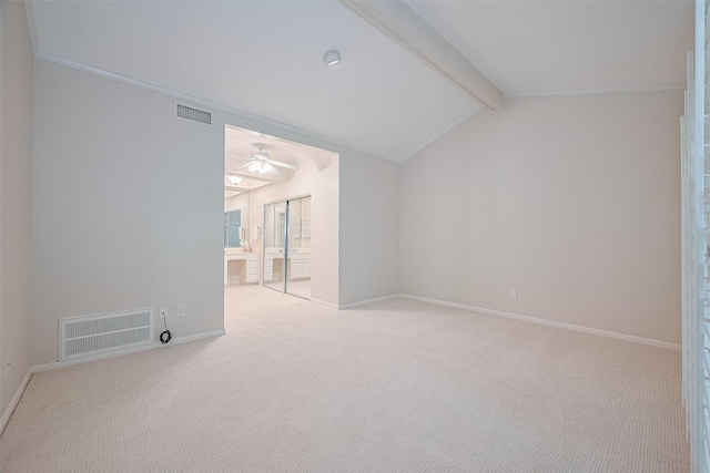 11711 Memorial Dr Unit 213, Houston, TX 77024 - spare room featuring carpet flooring, ceiling fan, and ornamental molding