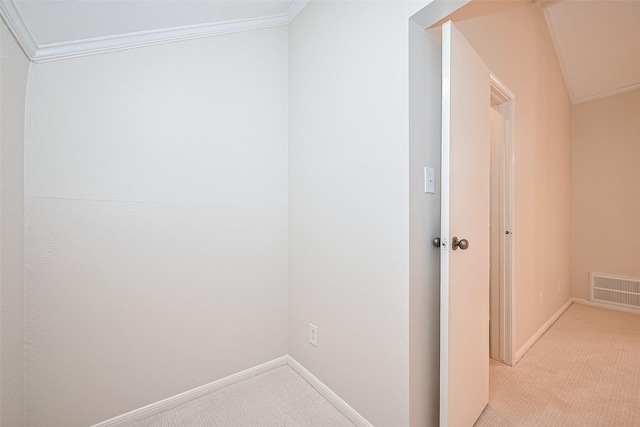 11711 Memorial Dr Unit 213, Houston, TX 77024 - hallway with light carpet and crown molding