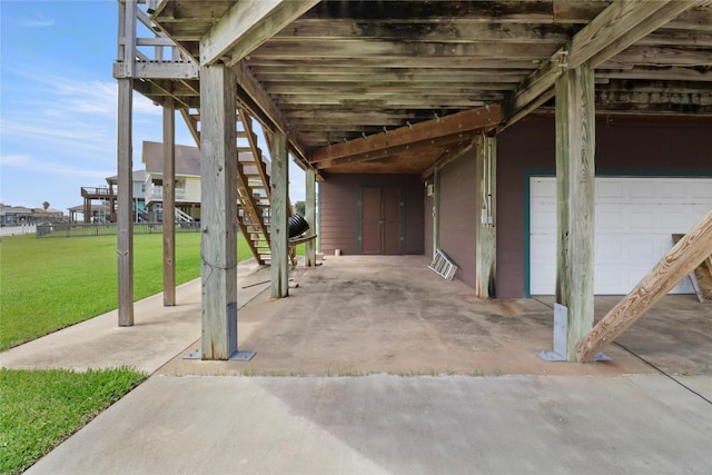 174 Sand Shoals Rd, Freeport, TX 77541 - view of patio / terrace with stairs and a garage