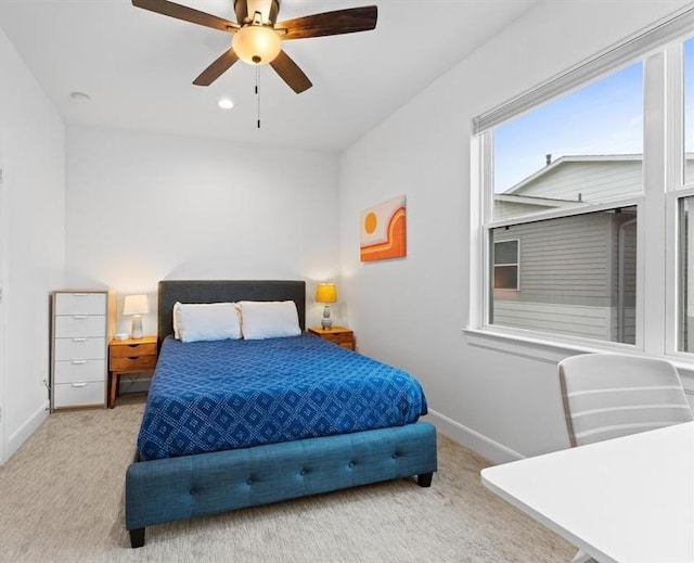 2753 Clinton Dr, Houston, TX 77020 - bedroom with carpet floors and a ceiling fan