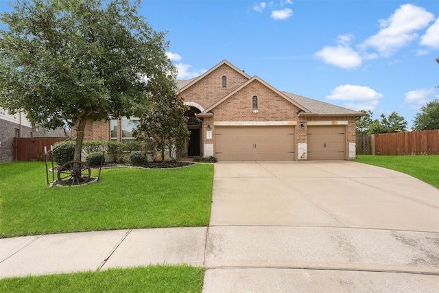 24506 Rossmore Hill Ct, Spring, TX 77389 - view of front of property featuring brick siding, an attached garage, and driveway