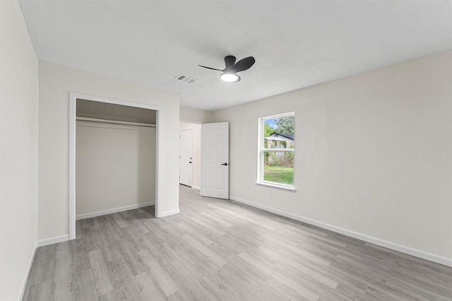 4715 Engleford St, Houston, TX 77026 - unfurnished bedroom featuring wood finished floors, a closet, and ceiling fan