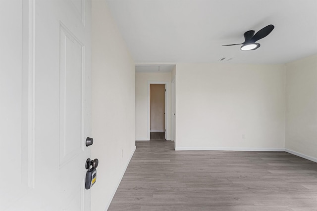 4715 Engleford St, Houston, TX 77026 - spare room with a ceiling fan and wood finished floors