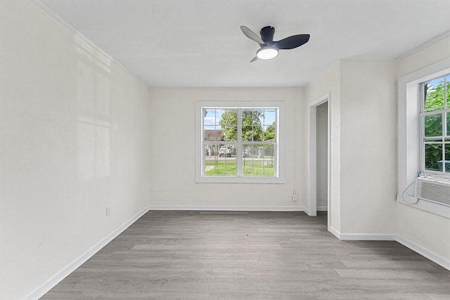 4715 Engleford St, Houston, TX 77026 - unfurnished room featuring wood finished floors and a ceiling fan