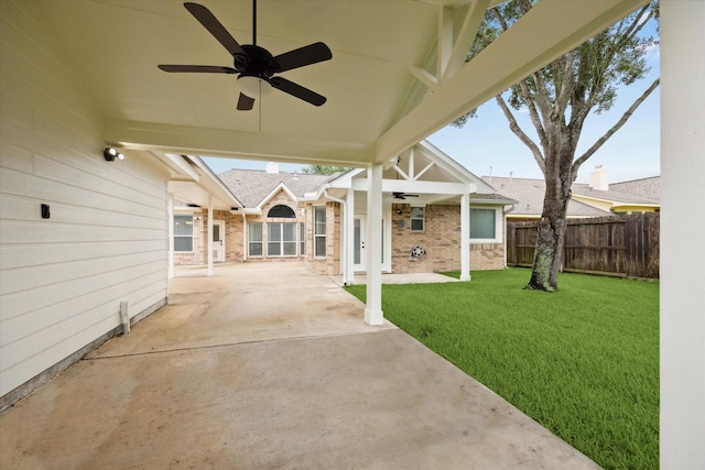 2219 Fenton Rock Ln, Katy, TX 77494 - view of patio / terrace featuring a ceiling fan