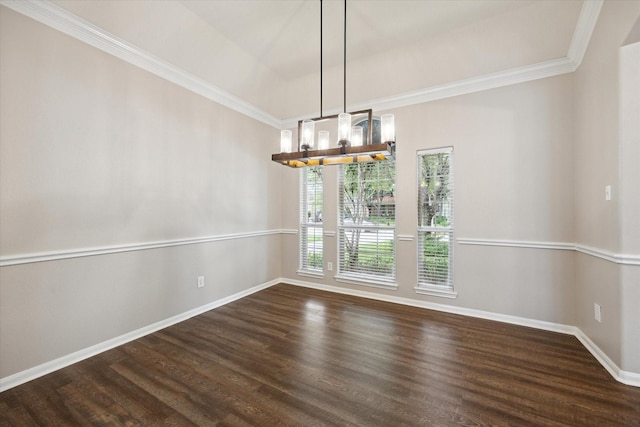 2219 Fenton Rock Ln, Katy, TX 77494 - unfurnished dining area featuring crown molding, wood finished floors, and a chandelier