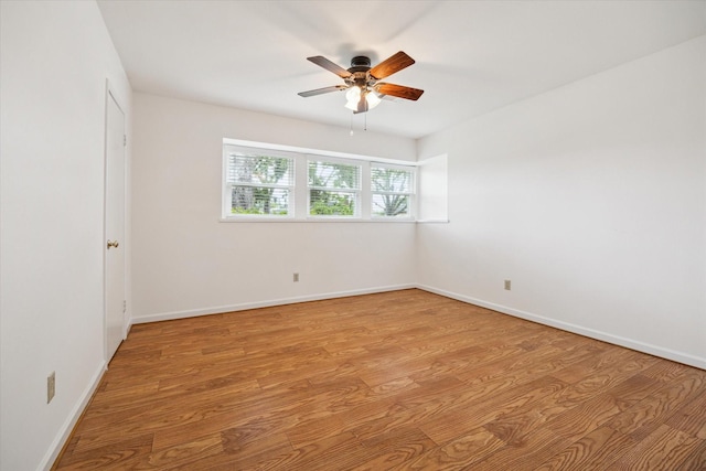 5707 Darnell St, Houston, TX 77096 - empty room with a ceiling fan and light wood-type flooring