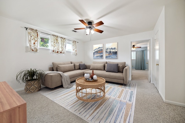 5707 Darnell St, Houston, TX 77096 - living area with light carpet and a ceiling fan