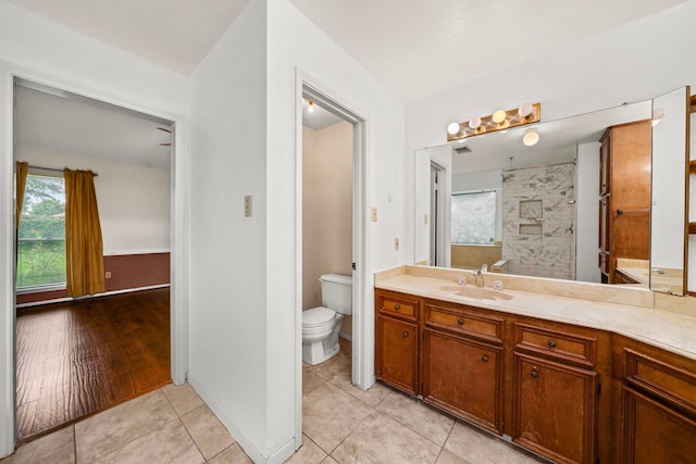 902 Mesa Terrace Dr, Katy, TX 77450 - full bath with vanity, tile patterned flooring, and a shower