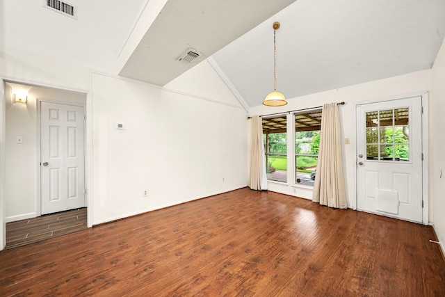 902 Mesa Terrace Dr, Katy, TX 77450 - spare room with vaulted ceiling and wood finished floors