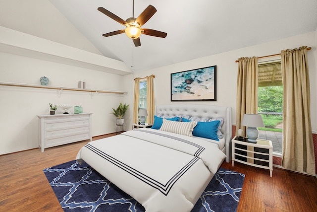 902 Mesa Terrace Dr, Katy, TX 77450 - bedroom featuring wood finished floors, a ceiling fan, and high vaulted ceiling