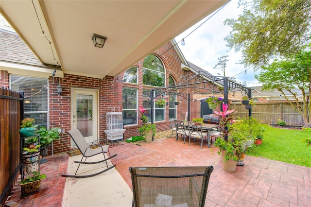 24811 Corbin Gate Dr, Spring, TX 77389 - fenced backyard featuring a patio area and outdoor dining area