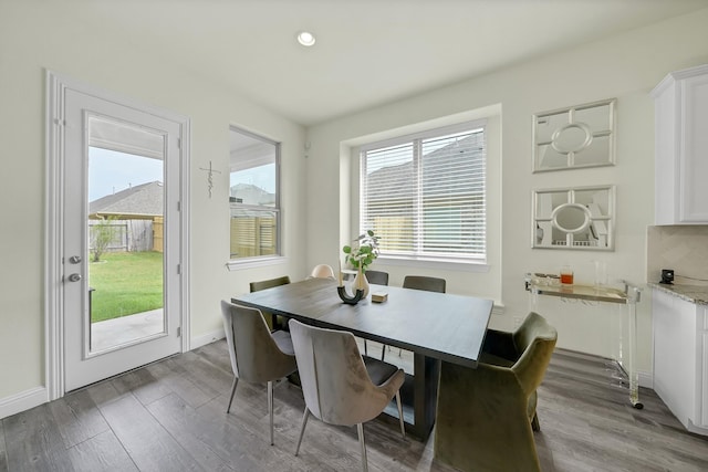 2810 Parkside Village Ln, Pearland, TX 77581 - dining room with wood finished floors and recessed lighting