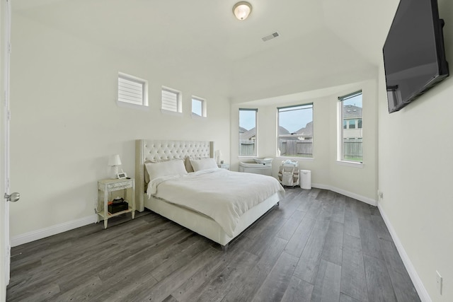 2810 Parkside Village Ln, Pearland, TX 77581 - bedroom with dark wood-style flooring and baseboards