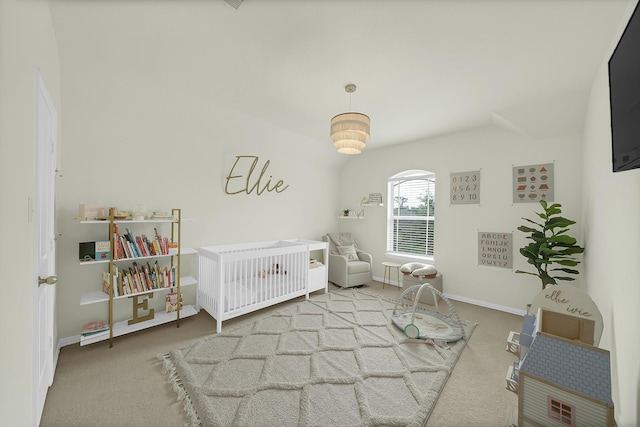 2810 Parkside Village Ln, Pearland, TX 77581 - carpeted bedroom featuring a crib and baseboards