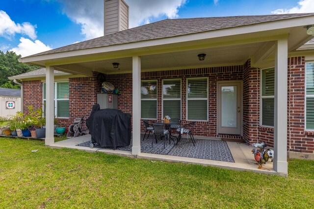 1803 Twin Oaks Cir, Brenham, TX 77833 - view of patio / terrace with area for grilling