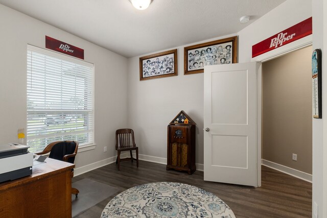 1803 Twin Oaks Cir, Brenham, TX 77833 - office space with dark wood finished floors and baseboards