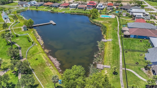 607 29th St, Dickinson, TX 77539 - aerial view of residential area featuring a large body of water