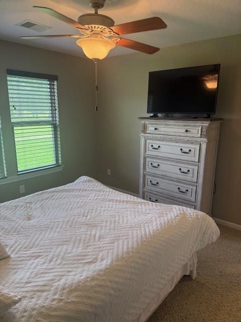 240 Rosalie St, Shepherd, TX 77371 - bedroom with carpet and a ceiling fan