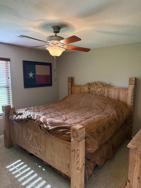 240 Rosalie St, Shepherd, TX 77371 - bedroom featuring carpet and ceiling fan