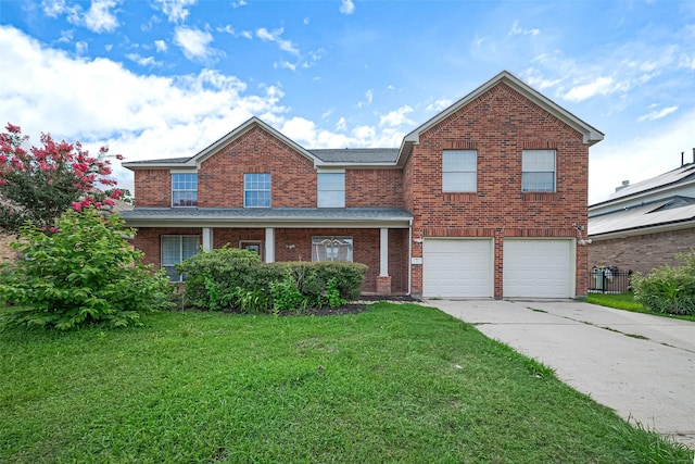 11107 Camino Oaks Dr, Houston, TX 77064 - traditional home with a garage, brick siding, and concrete driveway