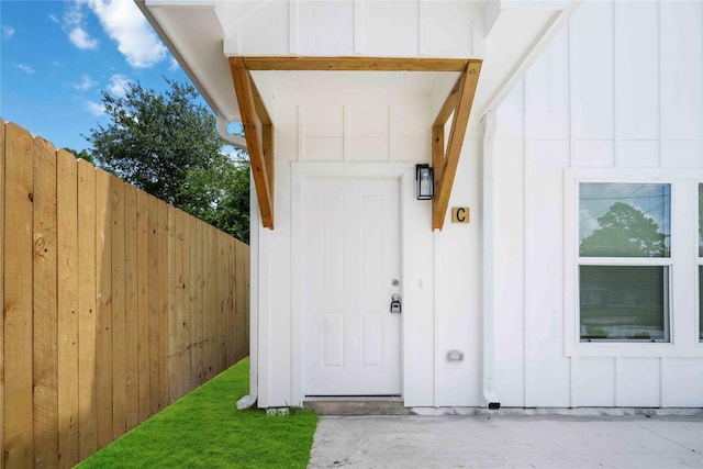 7504 Laura Koppe Rd C/D, Unit C/D Houston, TX 77028 - view of exterior entry featuring board and batten siding