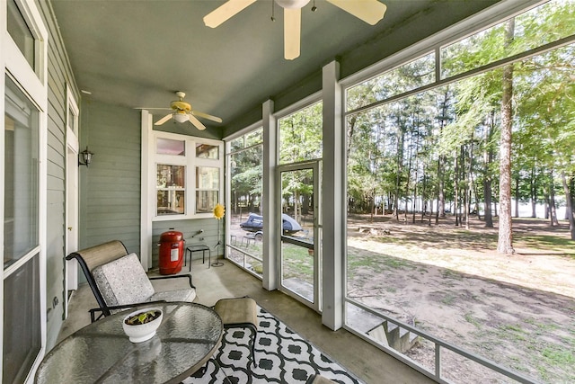 19426 Indigo Lake Dr, Magnolia, TX 77355 - sunroom / solarium featuring ceiling fan