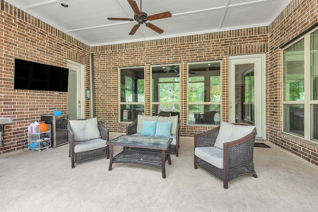 27016 Hidden Grove Landing Dr, Spring, TX 77386 - view of patio / terrace with a ceiling fan and outdoor lounge area