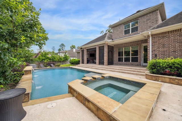 27016 Hidden Grove Landing Dr, Spring, TX 77386 - view of pool with a pool with connected hot tub and a patio