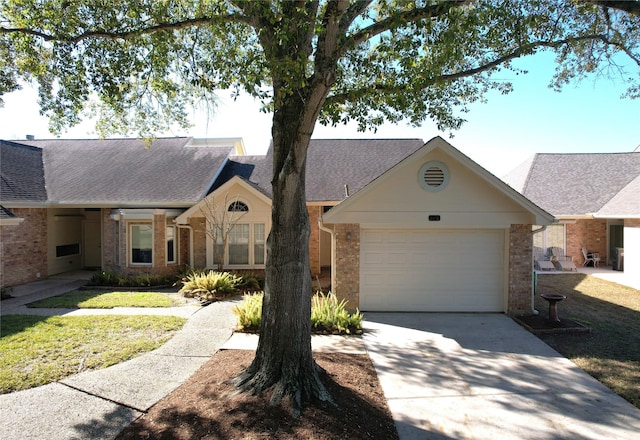 3011 Flower Field Ln, Pearland, TX 77584 - single story home featuring brick siding, concrete driveway, a garage, and roof with shingles