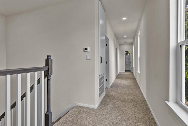 2413 Harlem St, Houston, TX 77020 - hall with light carpet and recessed lighting