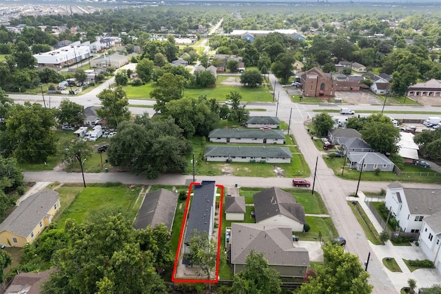 2413 Harlem St, Houston, TX 77020 - aerial view of residential area with property boundaries highlighted