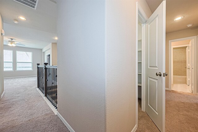 6518 Nicholas Trl, Sugar Land, TX 77479 - hallway with carpet and recessed lighting